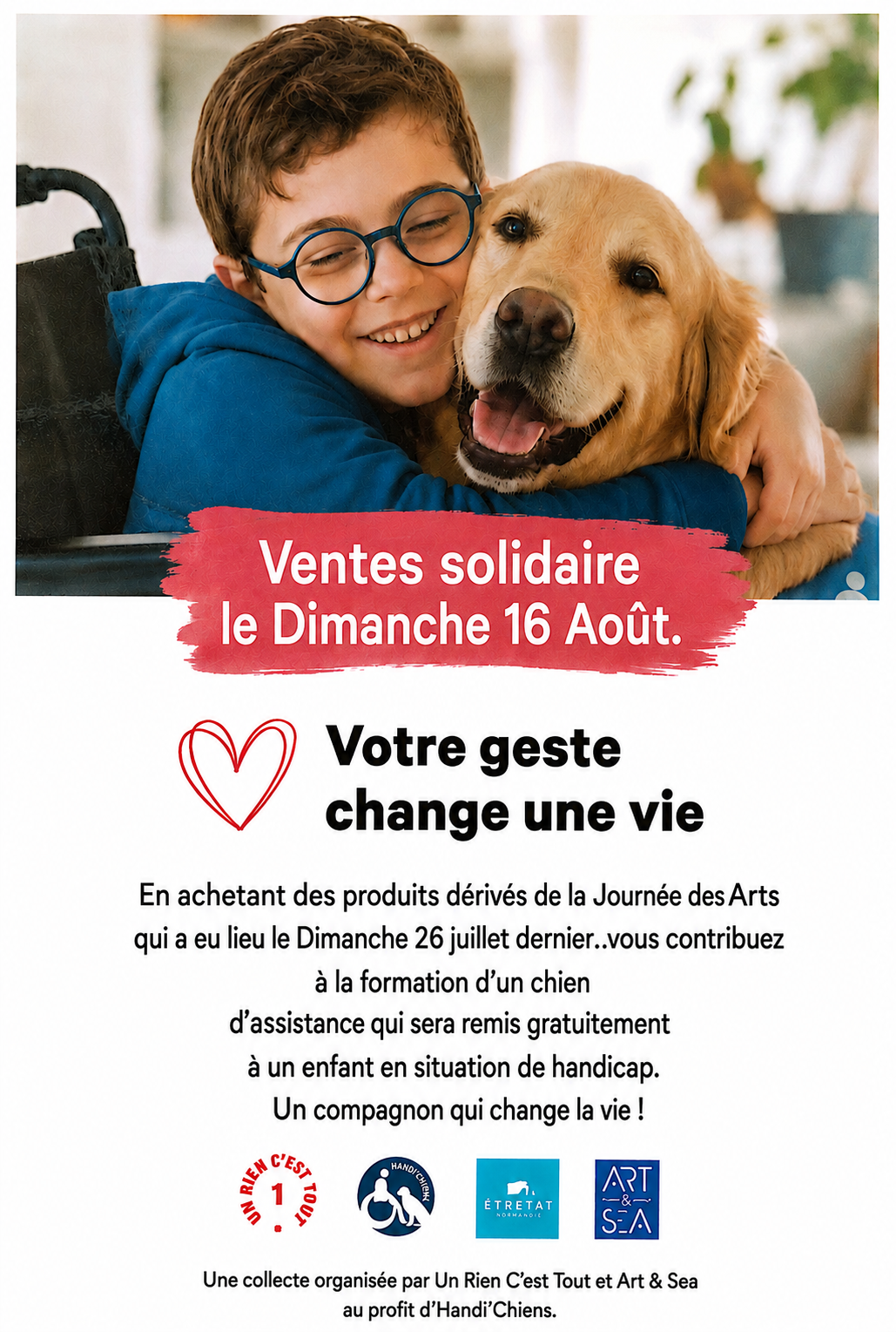 Vente solidaire au profit pour Handi' Chiens