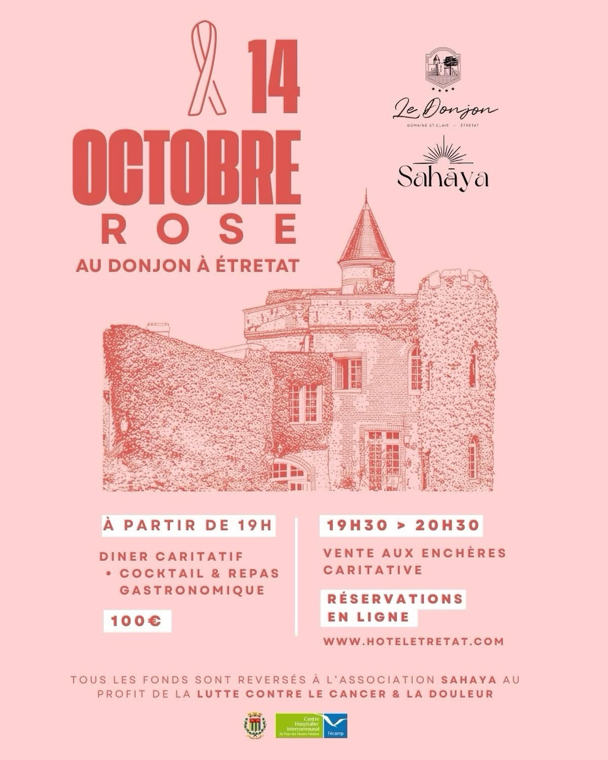 Soirée carirative Octobre Rose de Sayaha et Le Donjon au profit de la lutte contre le cancer